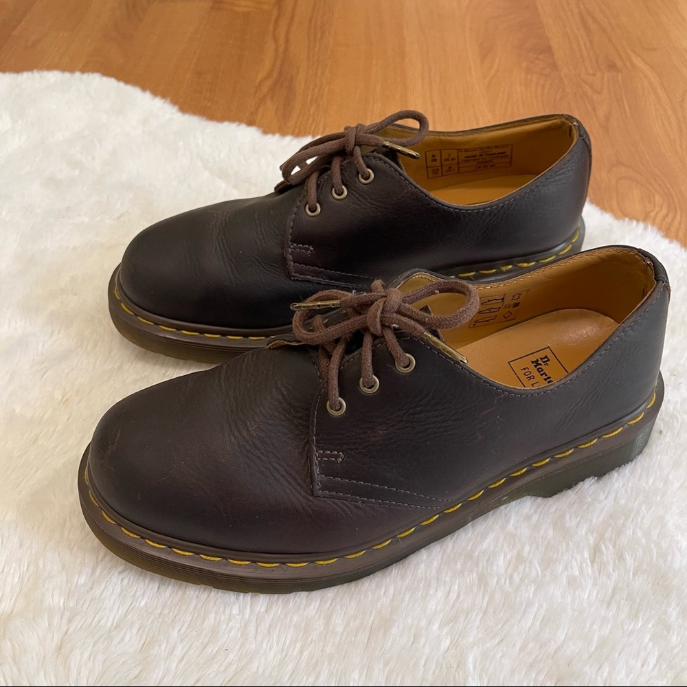 Dr. Martens Crazy Horse Leather Classic Oxfords Brown